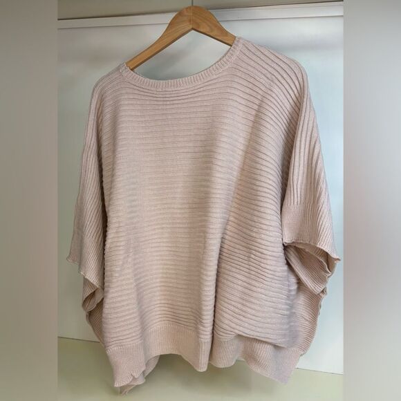 NWT Hayden Mauve Poncho with Textured Knit size M/L - Picture 2 of 4